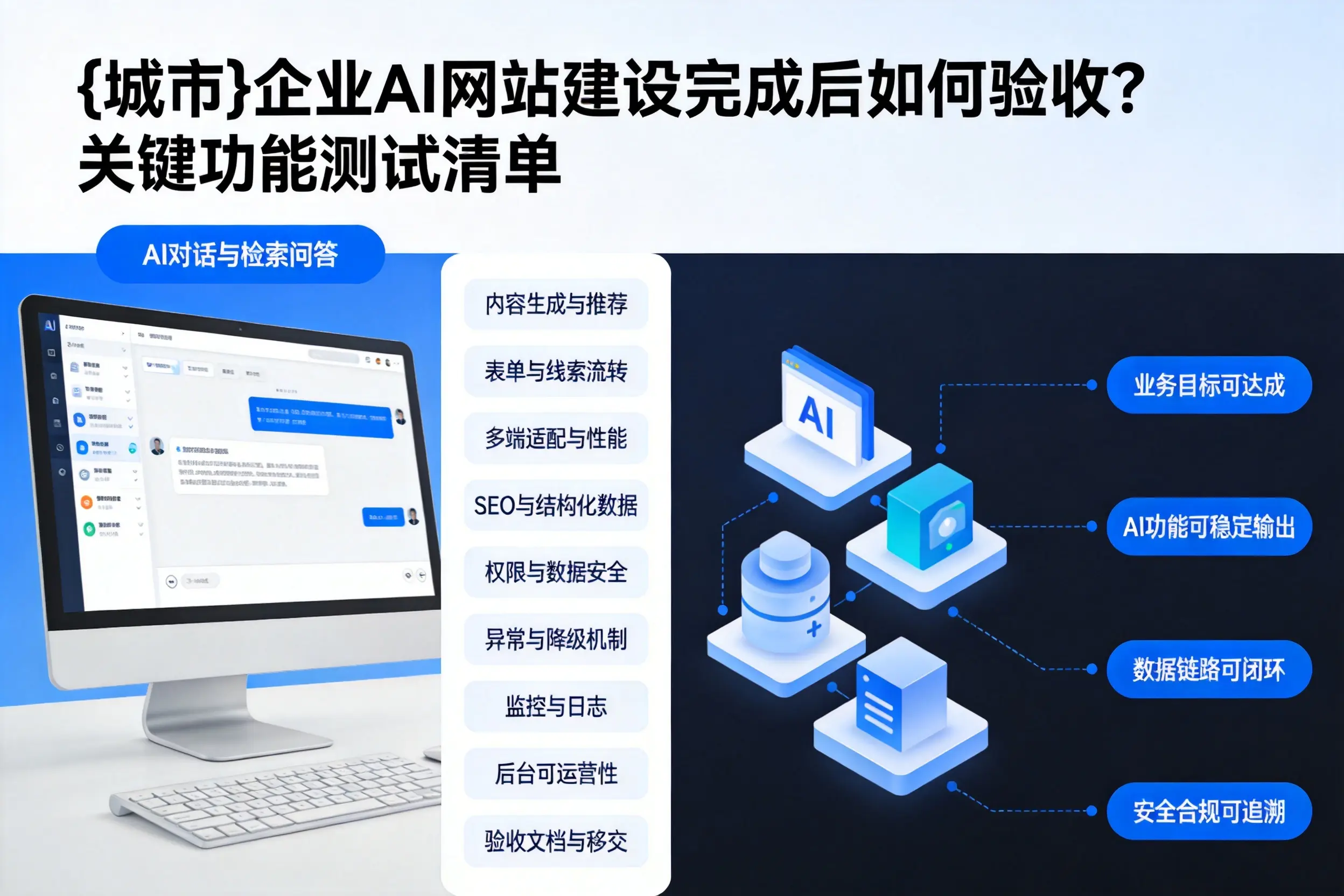 锡林郭勒企业AI网站建设完成后如何验收？关键功能测试清单