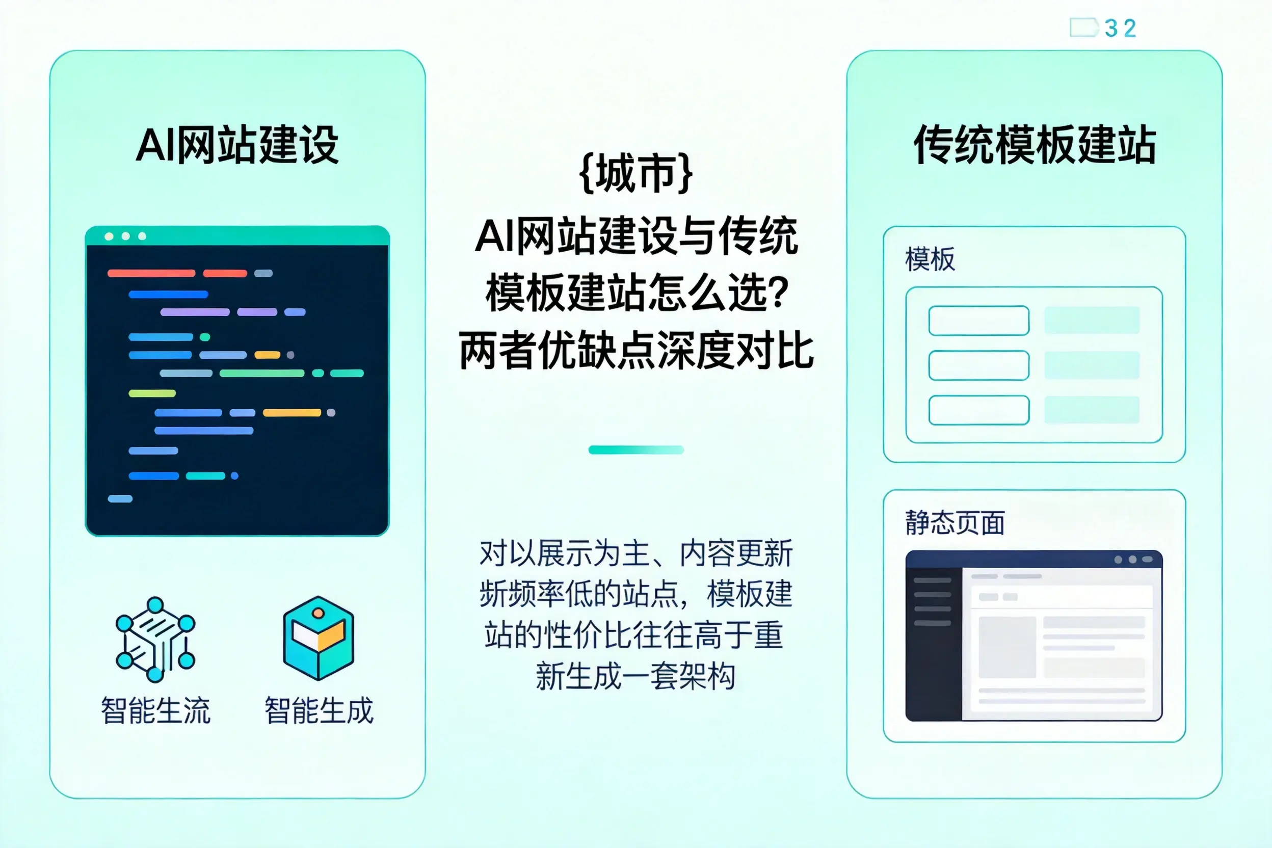 锡林郭勒AI网站建设与传统模板建站怎么选？两者优缺点深度对比
