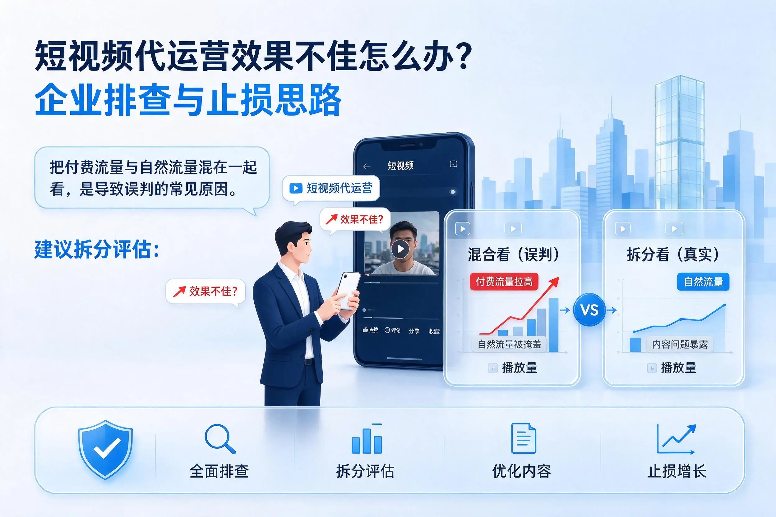 短视频代运营效果不佳怎么办？锡林郭勒企业排查与止损思路