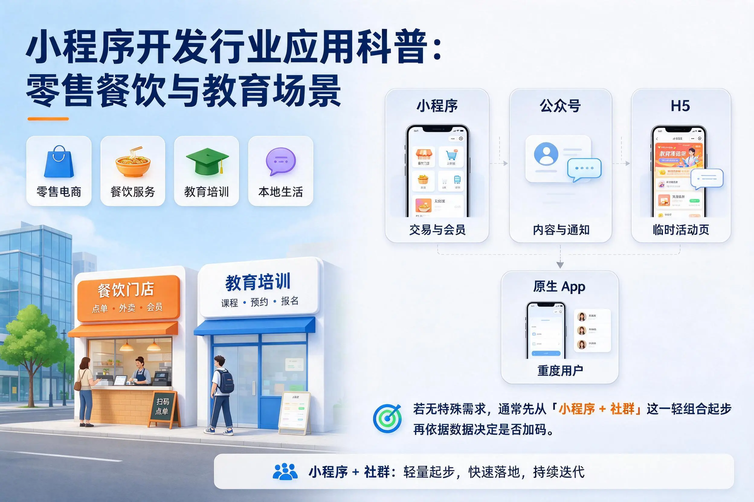 锡林郭勒小程序开发行业应用科普：零售餐饮与教育场景