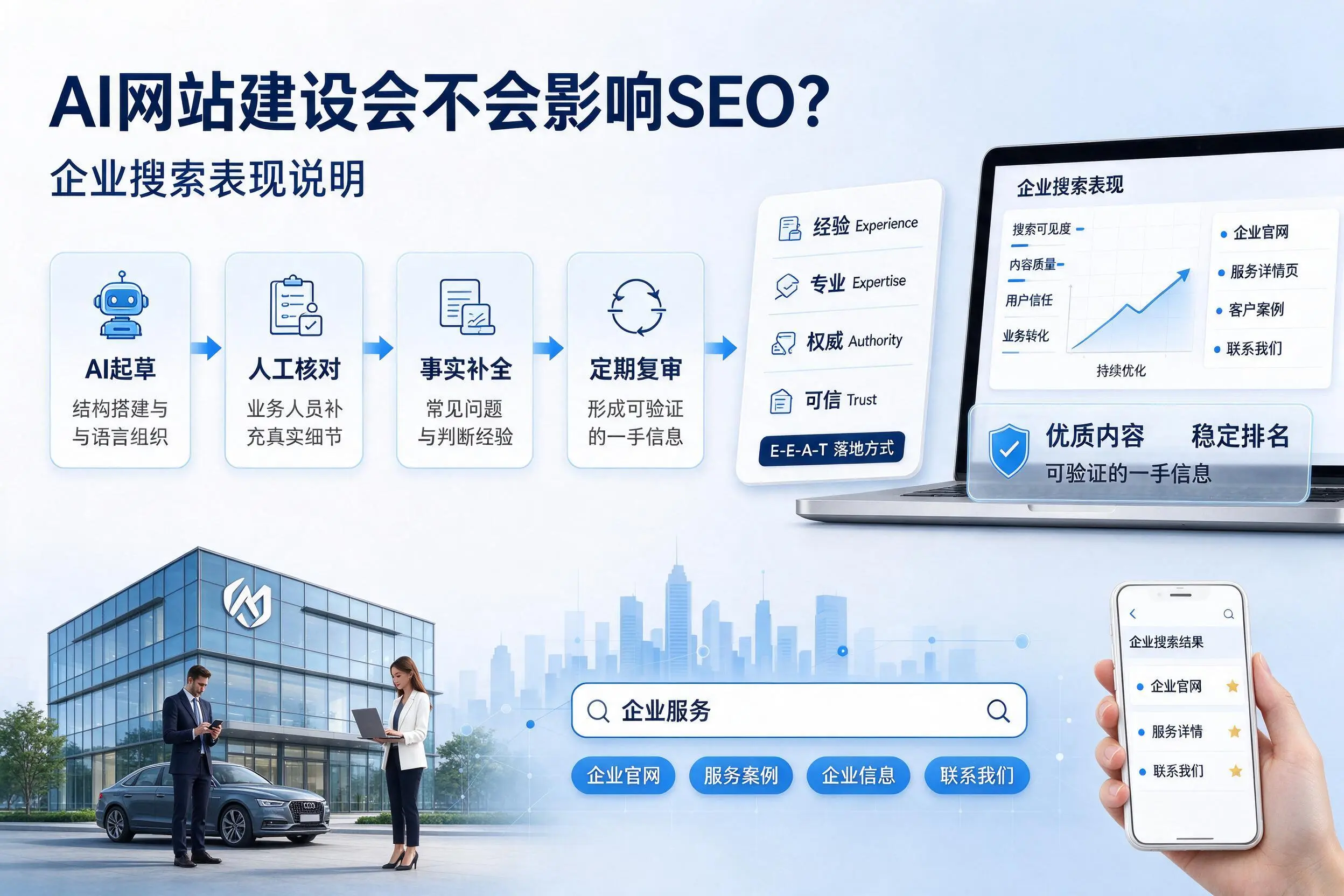 AI网站建设会不会影响SEO？锡林郭勒企业搜索表现说明