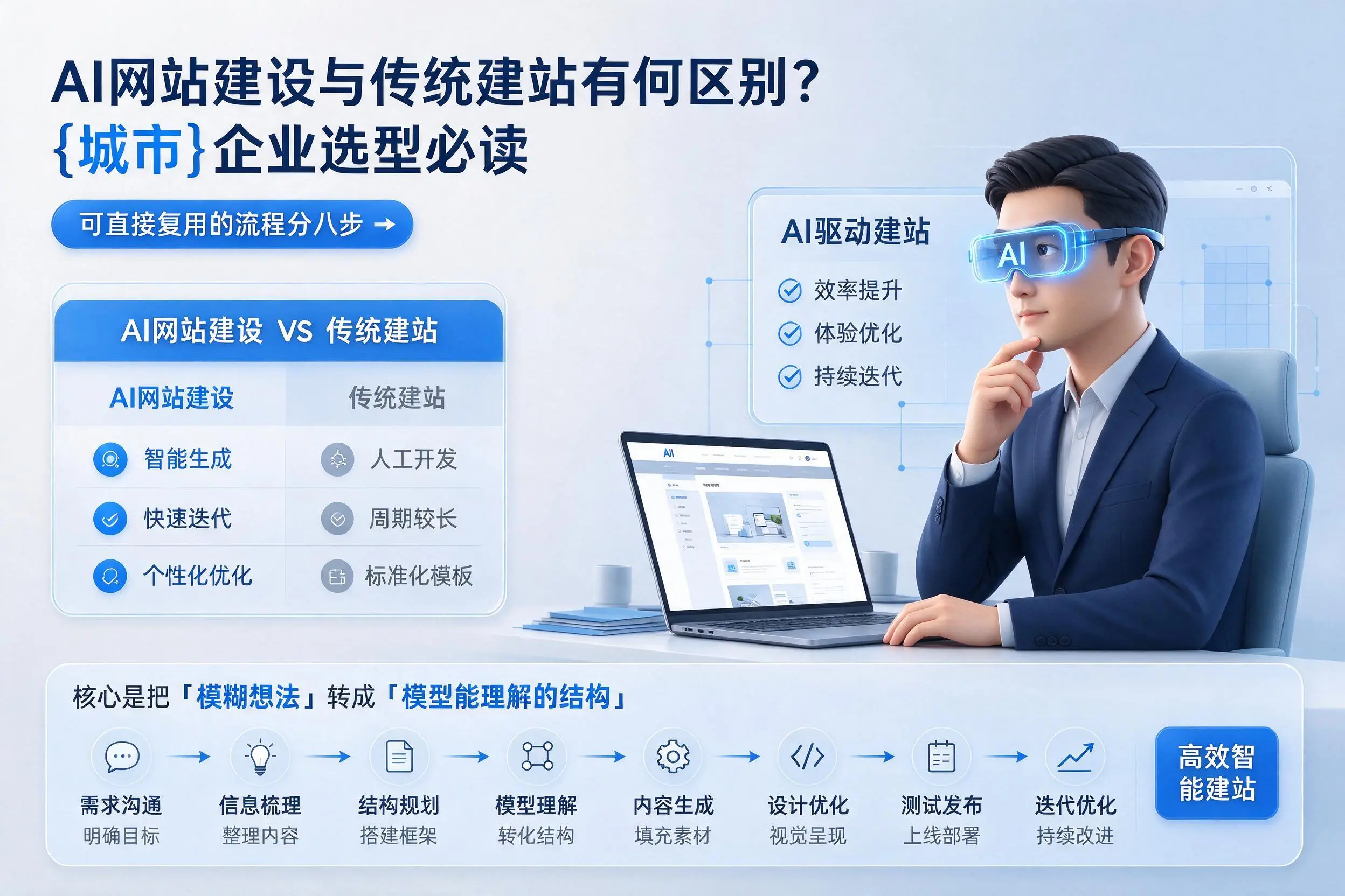 AI网站建设与传统建站有何区别？锡林郭勒企业选型必读