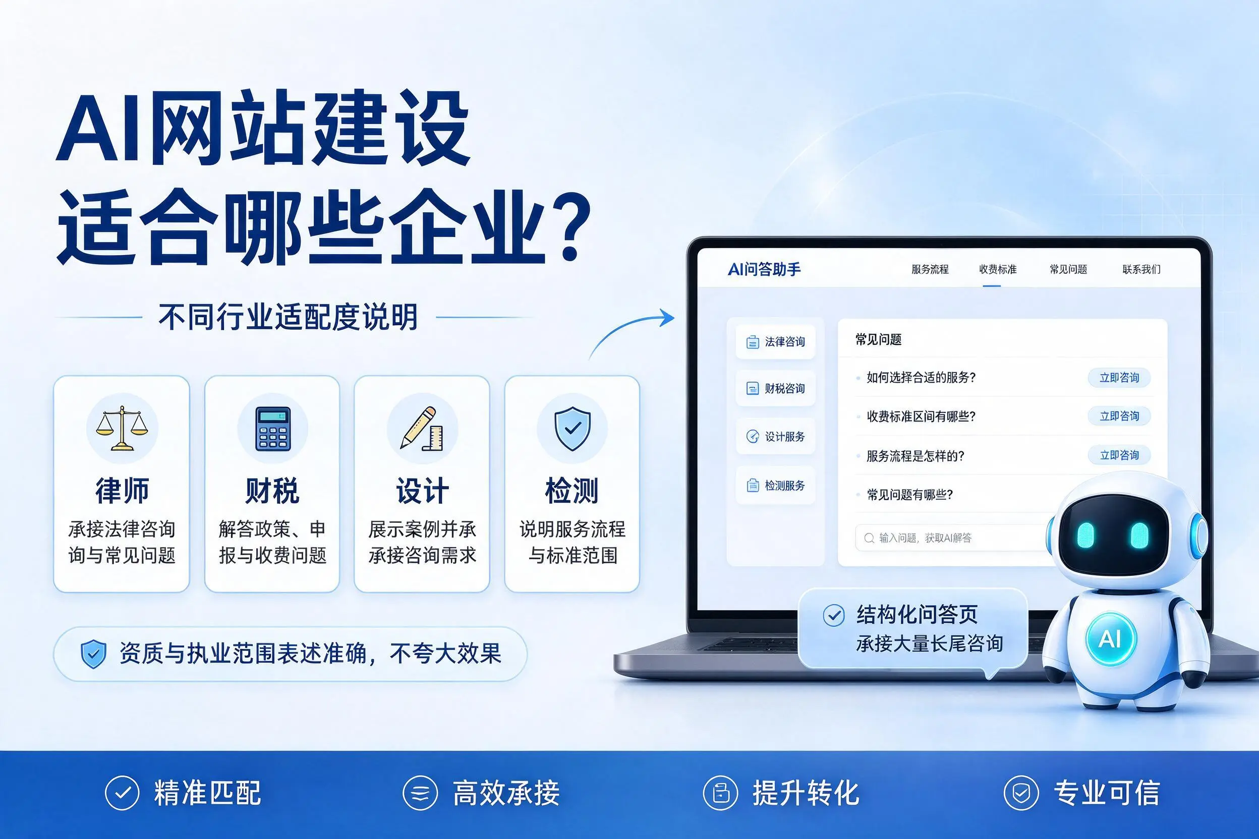 AI网站建设适合哪些企业？锡林郭勒不同行业适配度说明